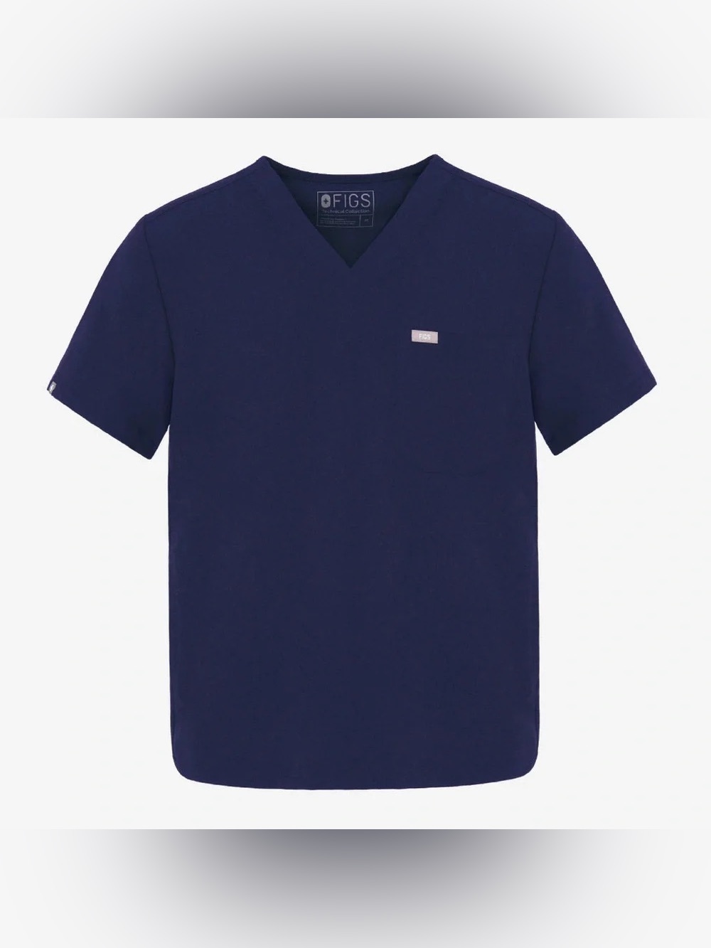 FIGS Catarina One Pocket Scrub Top Women M  V Neck Blue